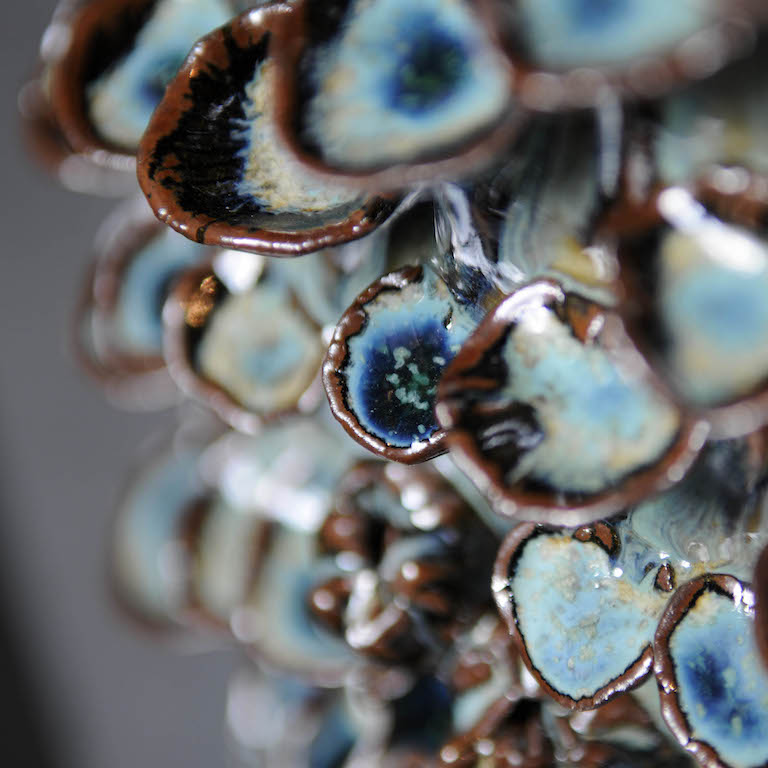 Paddenstoel vaas close-up